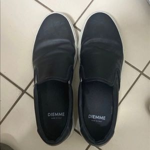 DIEMME Garda Blue Nappa Leather SlipOn Shoes